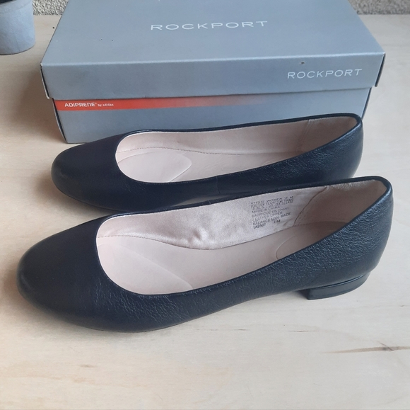 Rockport Adiprene By Adidas Black Leather Flats - Picture 5 of 14